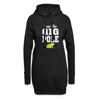Fear The Gig Pole Frog Hunting Cottagecore Morel - Hoodie-Kleid - Schwarz - Vorne