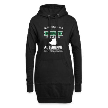Je ne suis pas parfaite mais je suis Algérienne - Sweat-shirt à capuche long Femme - noir - Devant