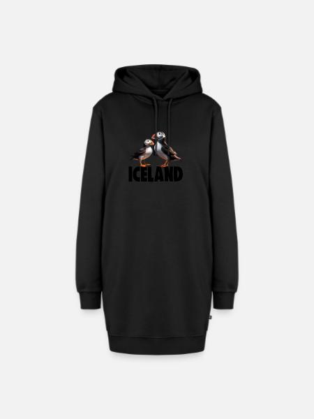 ISLAND PUFFINS - Hoodie-Kleid - Schwarz