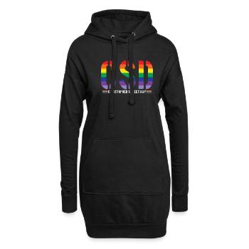 Jour de la rue Christopher CSD LGBT - Sweat-shirt à capuche long Femme - noir - Devant