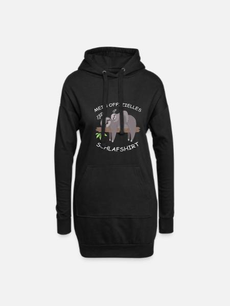 Mein Offizielles Schlafshirt - Hoodie-Kleid - Schwarz