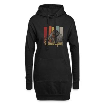 Alter Katastrophe - lustiger Spruch vintage retro - Hoodie-Kleid - Schwarz - Vorne