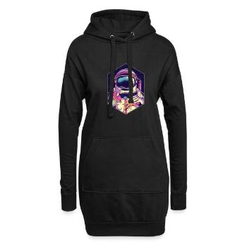 Astronomie - Sweat-shirt à capuche long Femme - noir - Devant