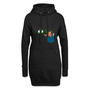Hunde-Tierarzt - Tierarzt - Hoodie-Kleid - Schwarz - Vorne