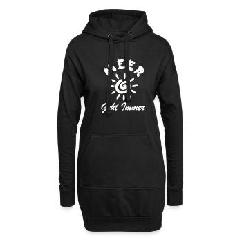 Meer geht immer - Hoodie-Kleid - Schwarz - Vorne