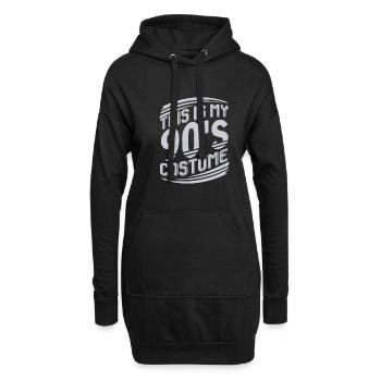 Costume des années 90 - Sweat-shirt à capuche long Femme - noir - Devant