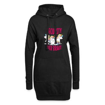 Sécurité de la mariée JGA enterrement de vie de jeune fille - Sweat-shirt à capuche long Femme - noir - Devant
