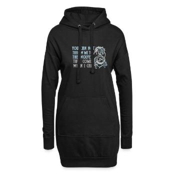 Wikinger Germanen Runen Nordische Mythologie Odin - Hoodie-Kleid - Schwarz - Vorne