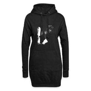 Pilote cadeau parapente parapente pissenlit - Sweat-shirt à capuche long Femme - noir - Devant