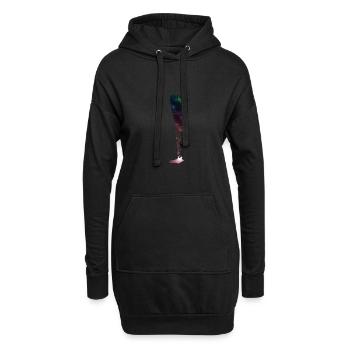 Pilote de l'espace cadeau parapente parapente - Sweat-shirt à capuche long Femme - noir - Devant