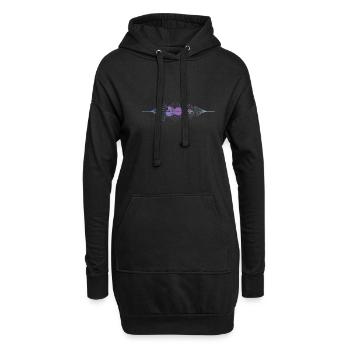 Violin Viola Cello Bass Artistic Music Sound Wave - Hoodie-Kleid - Schwarz - Vorne