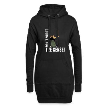 Schieß nicht auf den Sensei - Lustige Japan-Bogens - Hoodie-Kleid - Schwarz - Vorne