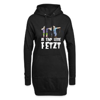 Altenpflege Pflegekraft Seniorenheim Dabbing - Hoodie-Kleid - Schwarz - Vorne