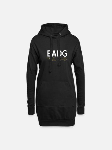 Lustiges Bass Gitarristen Geschenk für Geburtstag - Hoodie-Kleid - Schwarz