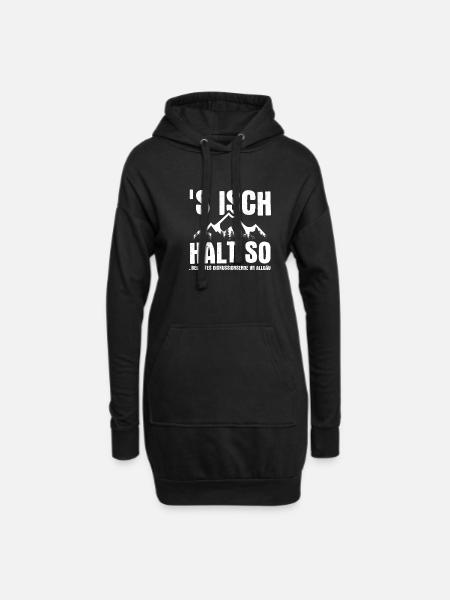 S Isch Halt So Allgäu Berge Bayern Dialekt - Hoodie-Kleid - Schwarz