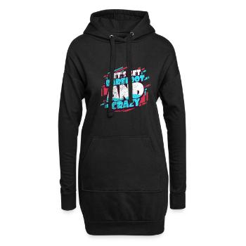 Pieds nus et fou - Sweat-shirt à capuche long Femme - noir - Devant