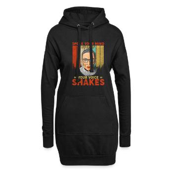 Notorious RBG Ruth Bader Ginsburg rétro vintage - Sweat-shirt à capuche long Femme - noir - Devant