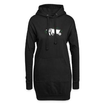 Garten - Hoodie-Kleid - Schwarz - Vorne
