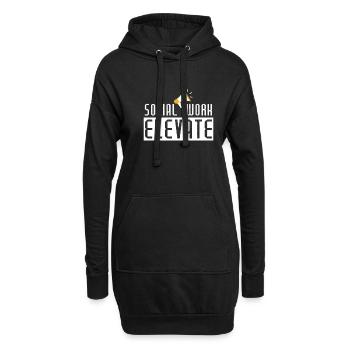 Soziale Arbeit Elevate - Hoodie-Kleid - Schwarz - Vorne