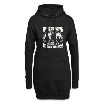 Stolze Eltern eines belgischen Malinois-Hemdes - Hoodie-Kleid - Schwarz - Vorne