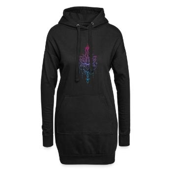 Lotus Blume Meditation Entspannen Yoga - Hoodie-Kleid - Schwarz - Vorne