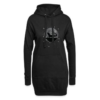 Dragons barbus propriétaire drôle de dragon barbu - Sweat-shirt à capuche long Femme - noir - Devant