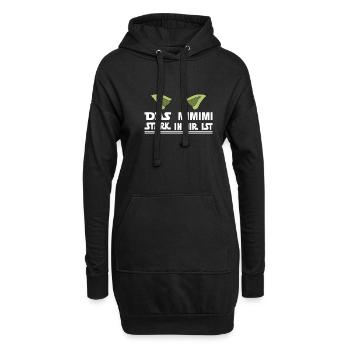 Das Mimimi Stark in dir ist Dein Mimimi Stark Ist - Hoodie-Kleid - Schwarz - Vorne