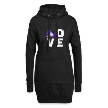 Patinage artistique cadeau fille patineuse artistique - Sweat-shirt à capuche long Femme - noir - Devant