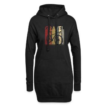 Gravel vélo Gravel vélo de route vélo cadeau rétro - Sweat-shirt à capuche long Femme - noir - Devant
