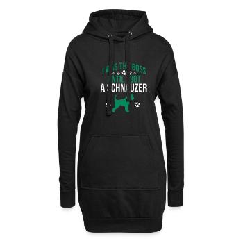 Ich war der Chef, bis ich einen Schnauzer bekam - Hoodie-Kleid - Schwarz - Vorne