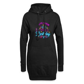 Lets Glow Party Its My Birthday Party Gift Idea - Hoodie-Kleid - Schwarz - Vorne
