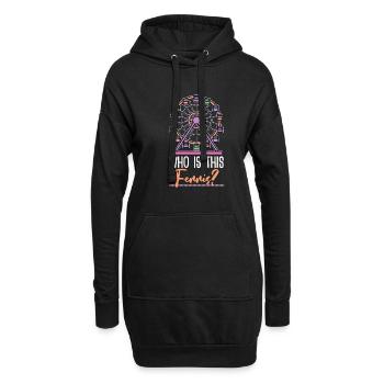 Idée cadeau grande roue - Sweat-shirt à capuche long Femme - noir - Devant
