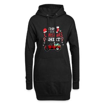This Is My Christmas Shirt - Sweat-shirt à capuche long Femme - noir - Devant