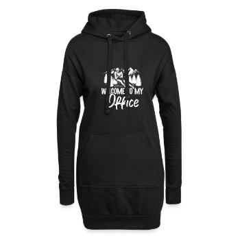 Skifahren Berge | Ski Skier Après-Ski Geschenkidee - Hoodie-Kleid - Schwarz - Vorne