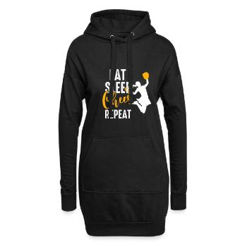 Eat Sleep Cheer Repeat - Danse douce de cheerleading - Sweat-shirt à capuche long Femme - noir - Devant