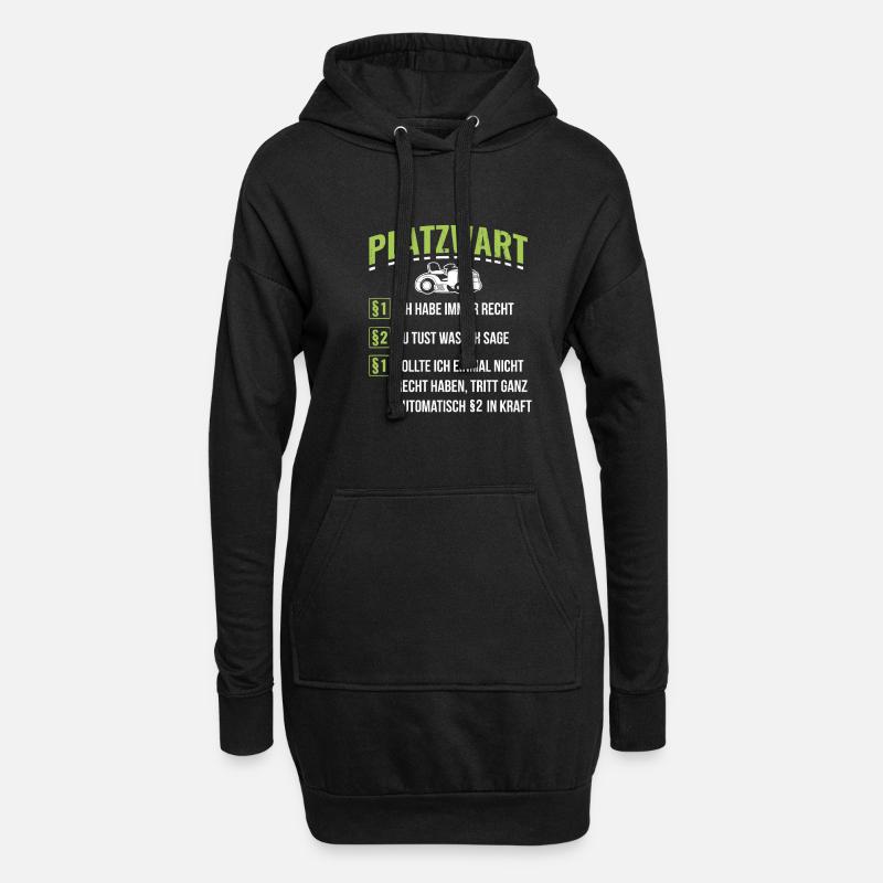 Platzwart - Hoodie-Kleid - Schwarz