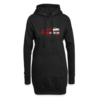 Lada Niva 4x4 Autofahrer Russland Autoliebhaber - Hoodie-Kleid - Schwarz - Vorne