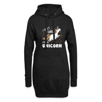 Einhorn Ich bin ein Einhorn - Hoodie-Kleid - Schwarz - Vorne