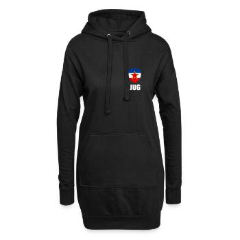 Drapeau Yougoslavie SFRJ Tito Yugo Serbie Croatie - Sweat-shirt à capuche long Femme - noir - Devant