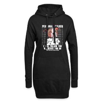 Amant drôle de chien américain Staffordshire Terrier - Sweat-shirt à capuche long Femme - noir - Devant