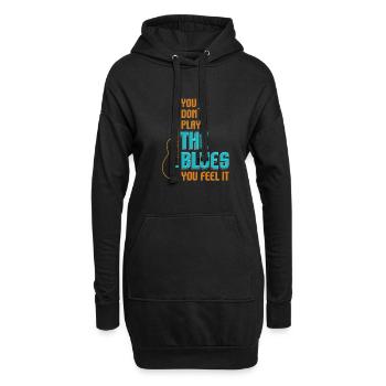 Blues Music Band Lover Guitar Teacher Blues - Sweat-shirt à capuche long Femme - noir - Devant