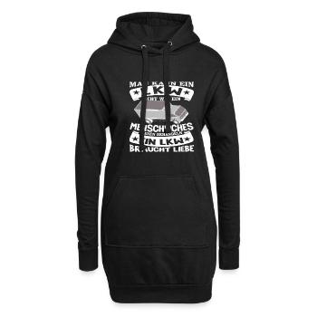 Lastwagenfahrer Geschenk LKW Papa Lastkraftwagen - Hoodie-Kleid - Schwarz - Vorne
