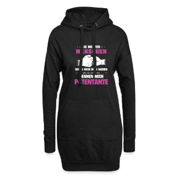 Patentante Die meisten nennen mich beim Namen - Hoodie-Kleid - Schwarz - Vorne