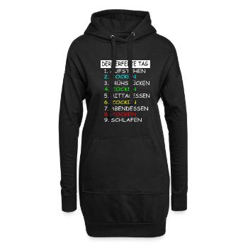 Der perfekte Tag Zocken Gamer Gaming - Hoodie-Kleid - Schwarz - Vorne