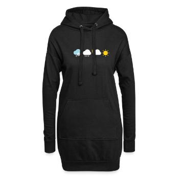 Prévisions Météo Tourisme Cadeau - Sweat-shirt à capuche long Femme - noir - Devant