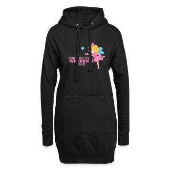 Conte de fées elfe - Sweat-shirt à capuche long Femme - noir - Devant