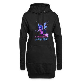 Conte de fées elfe - Sweat-shirt à capuche long Femme - noir - Devant