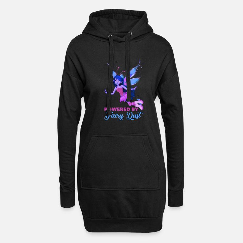 Fee Elfe Märchen - Hoodie-Kleid - Schwarz