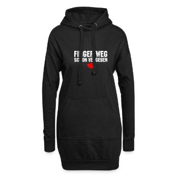 Finger weg schon vergeben - Hoodie-Kleid - Schwarz - Vorne