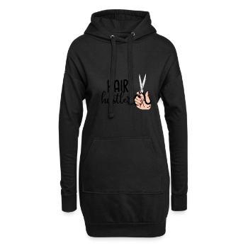 Coiffeuse coiffure profession - Sweat-shirt à capuche long Femme - noir - Devant